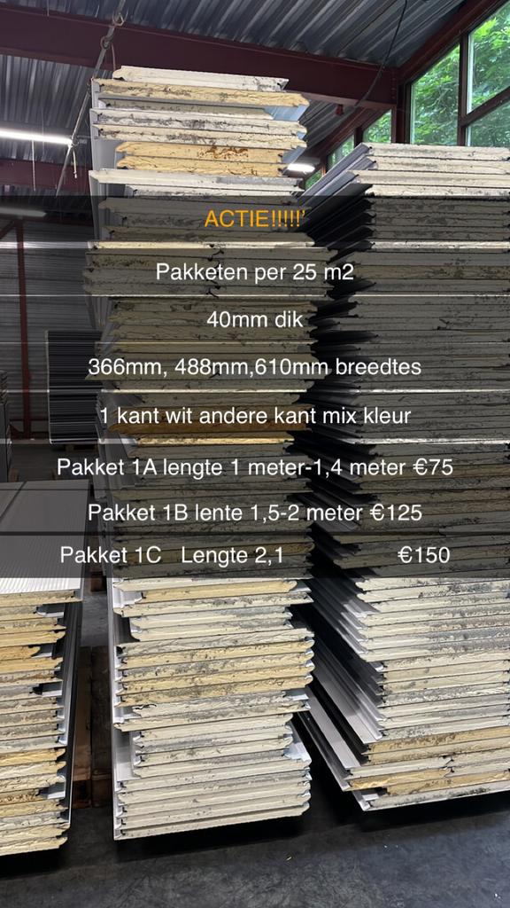 Sandwichpanelen isolatie panelen ACTIE!!!, Doe-het-zelf en Verbouw, Platen en Panelen, Nieuw, Overige materialen, Ophalen of Verzenden