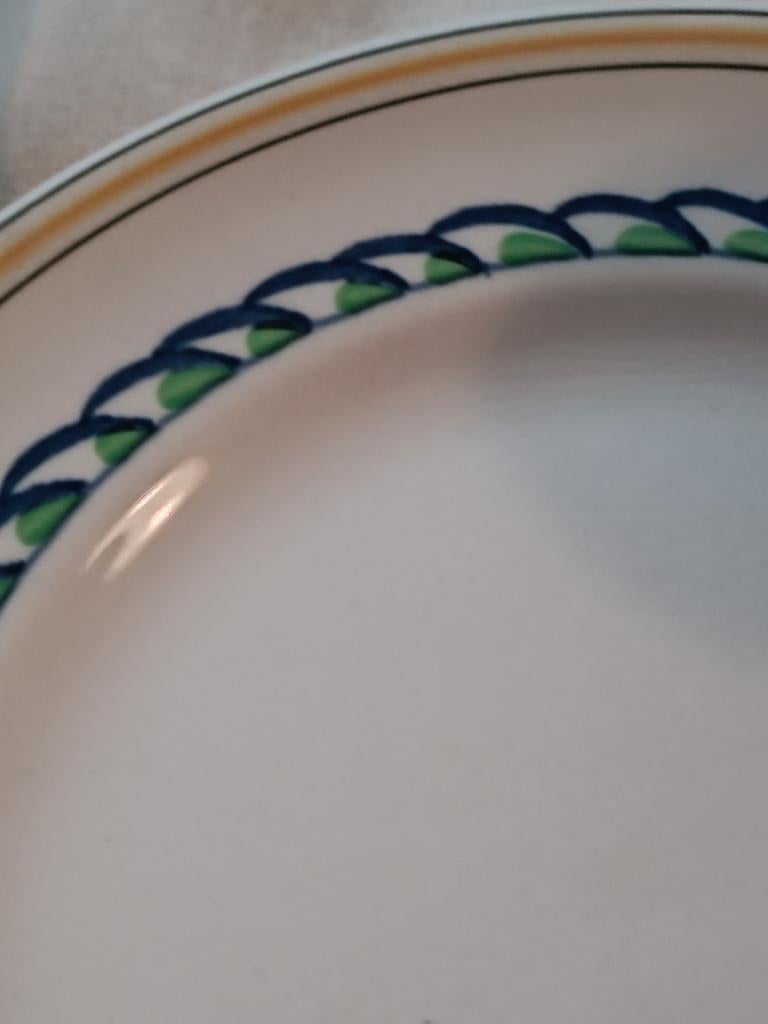 Prachtige 7 x antieke Villeroy en Boch Bordjes 21 cm, Ophalen of Verzenden