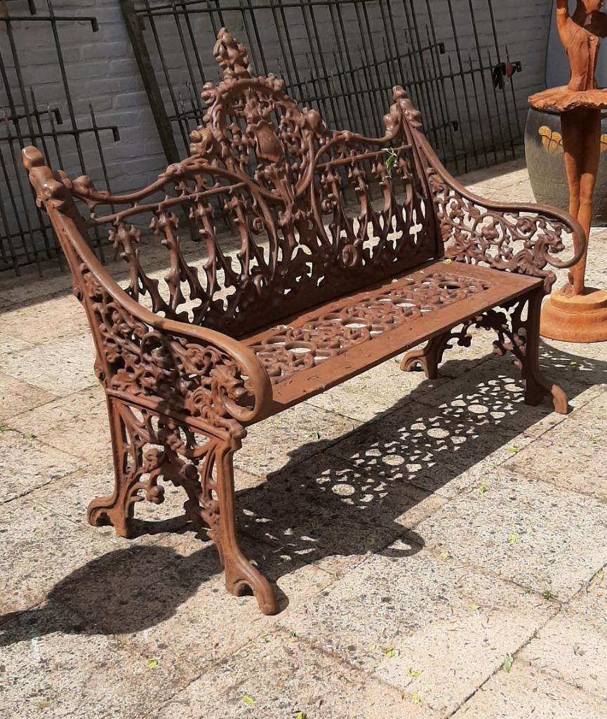 Gietijzeren tuinbank, Tuin en Terras, Ophalen of Verzenden, Nieuw, Metaal