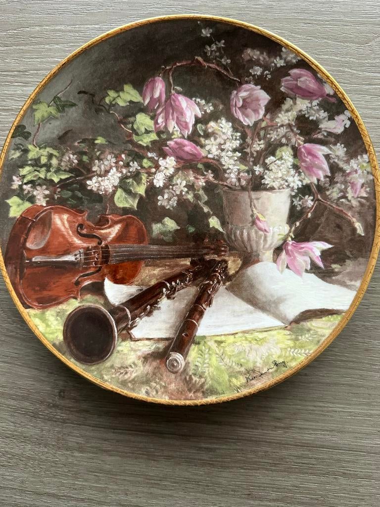 Royal Mosa Wandbord/Sierbord - Stilleven in de Muziekkamer, Ophalen of Verzenden