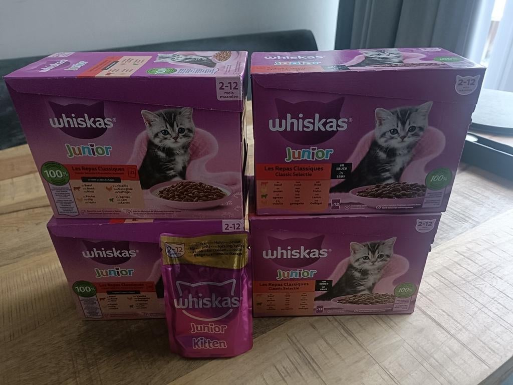 4 dozen whiskas junior en 1 stuk zak, Ophalen