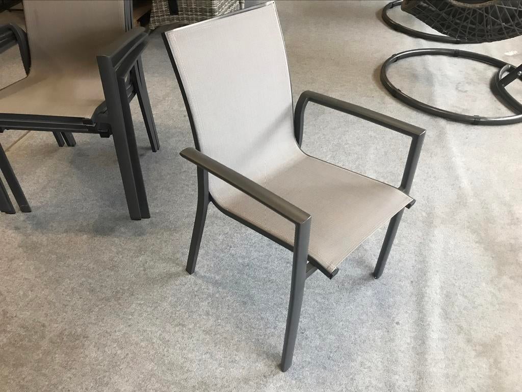 Tuinstoel Judith, Aluminium/Textileen en stapelbaar, Ophalen, Nieuw, Aluminium, Stapelbaar