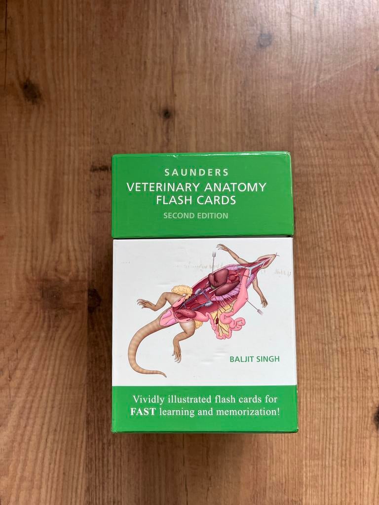 Veterinary anatomy flash cards (saunders, 2e editie), Ophalen of Verzenden, Beta, Zo goed als nieuw, HBO