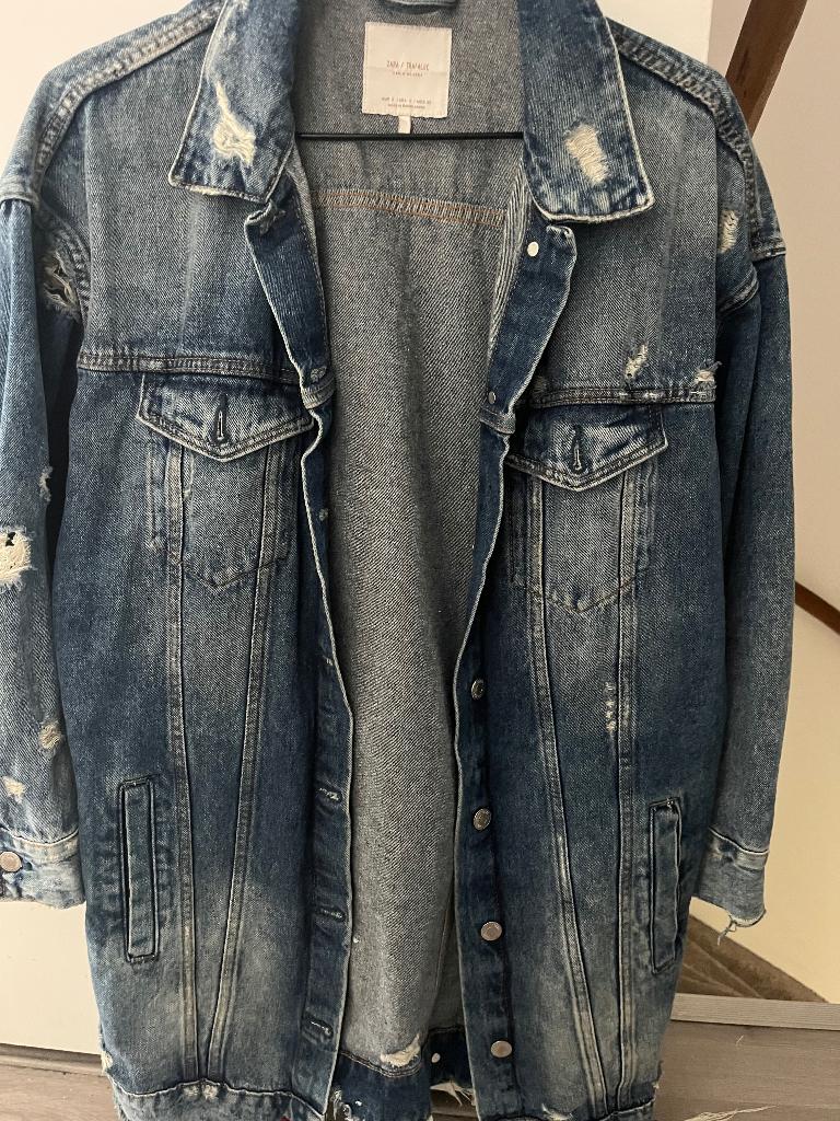 Leuke Zara spijker jas, Blauw, Zara, Ophalen of Verzenden, Zo goed als nieuw