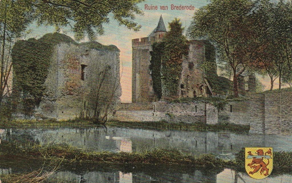 05911 Santpoort - Ruïne van Brederode - gel. 1916, Verzenden, Voor 1920, Gelopen, Noord-Holland