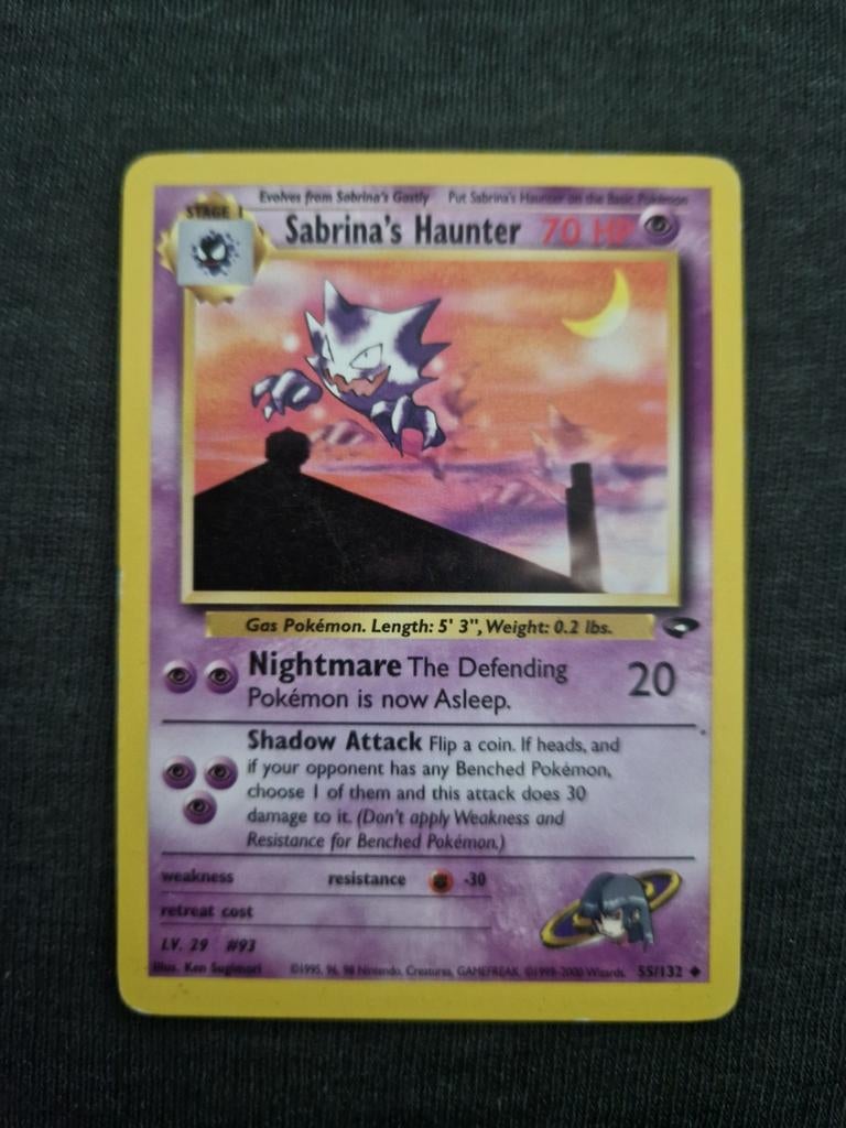 Pokémon Gym Challenge - Sabrina's Haunter #55/132 - LP, Ophalen of Verzenden, Gebruikt, Meerdere kaarten
