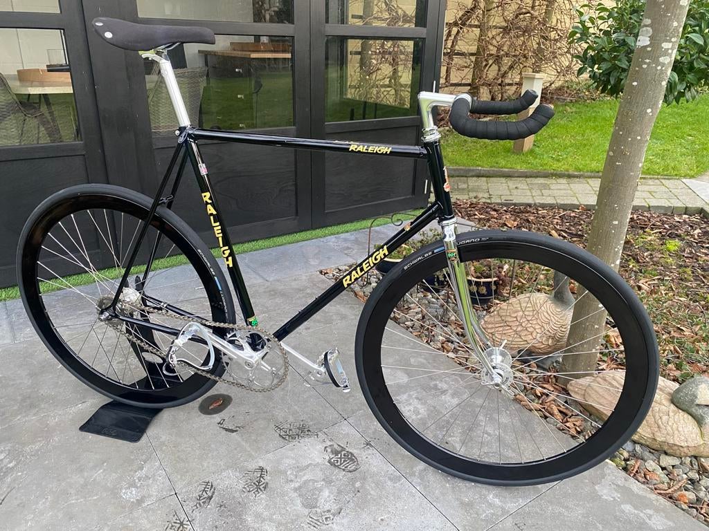 Mid 80’er jaren Raleigh (Fixie Fixed Gear Vast verzet look), 55 tot 59 cm, Ophalen, Jaren '60 of nieuwer