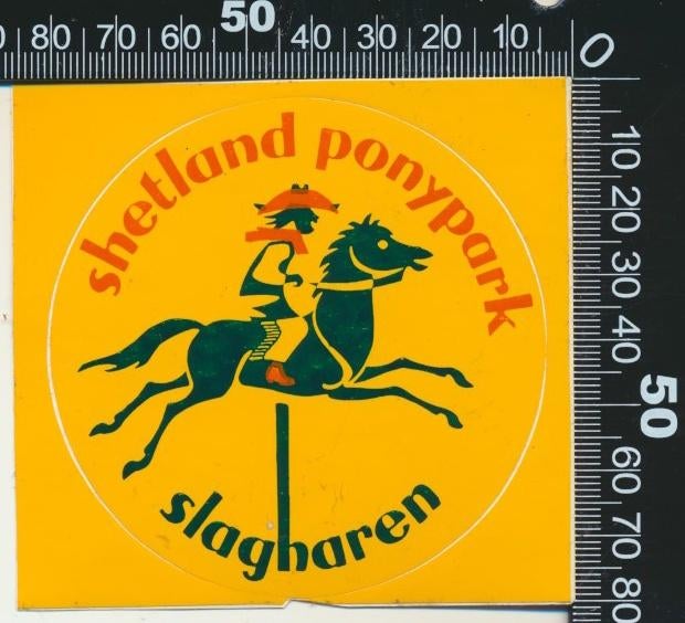 Sticker: Shetland Ponypark Slagharen (2), Verzamelen, Stickers, Zo goed als nieuw, Bedrijf of Vereniging, Ophalen of Verzenden