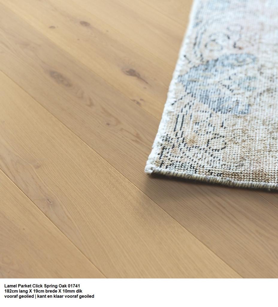 XL Lamel Parket Klik Spring Oak Natuur voor afgeolied, Parket, Bruin, 75 m² of meer, Nieuw
