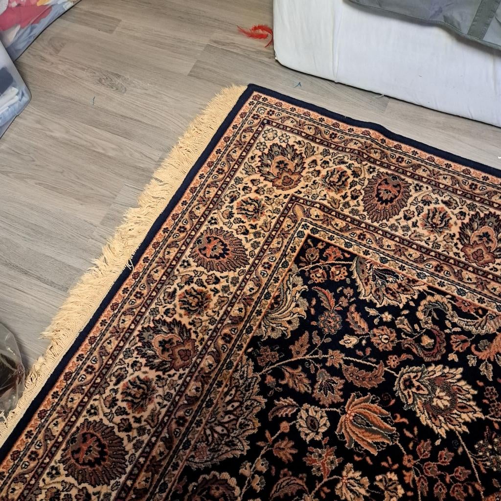 Wollen vloerkleed hamadir donkerblauw 250x350, Ophalen of Verzenden, Rechthoekig, 200 cm of meer