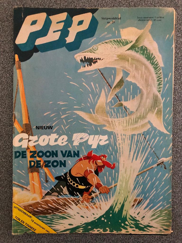 Weekblad Pep 1974 Nr 29, Boeken, Stripboeken, Gelezen, Ophalen of Verzenden, Pep, Eén stripboek
