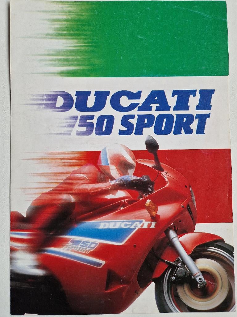 Ducati 750 Sport 1988 folder, Motoren, Ophalen of Verzenden, Ducati