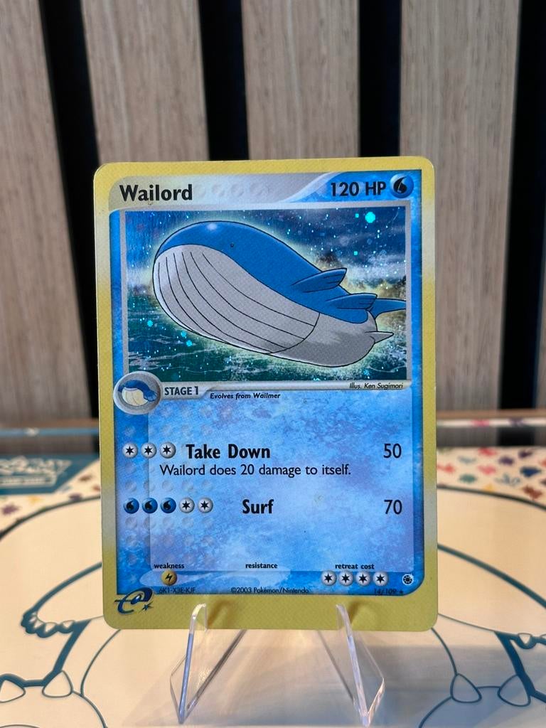 Pokémon TCG – Wailord 14/109, Ophalen of Verzenden, Zo goed als nieuw, Losse kaart