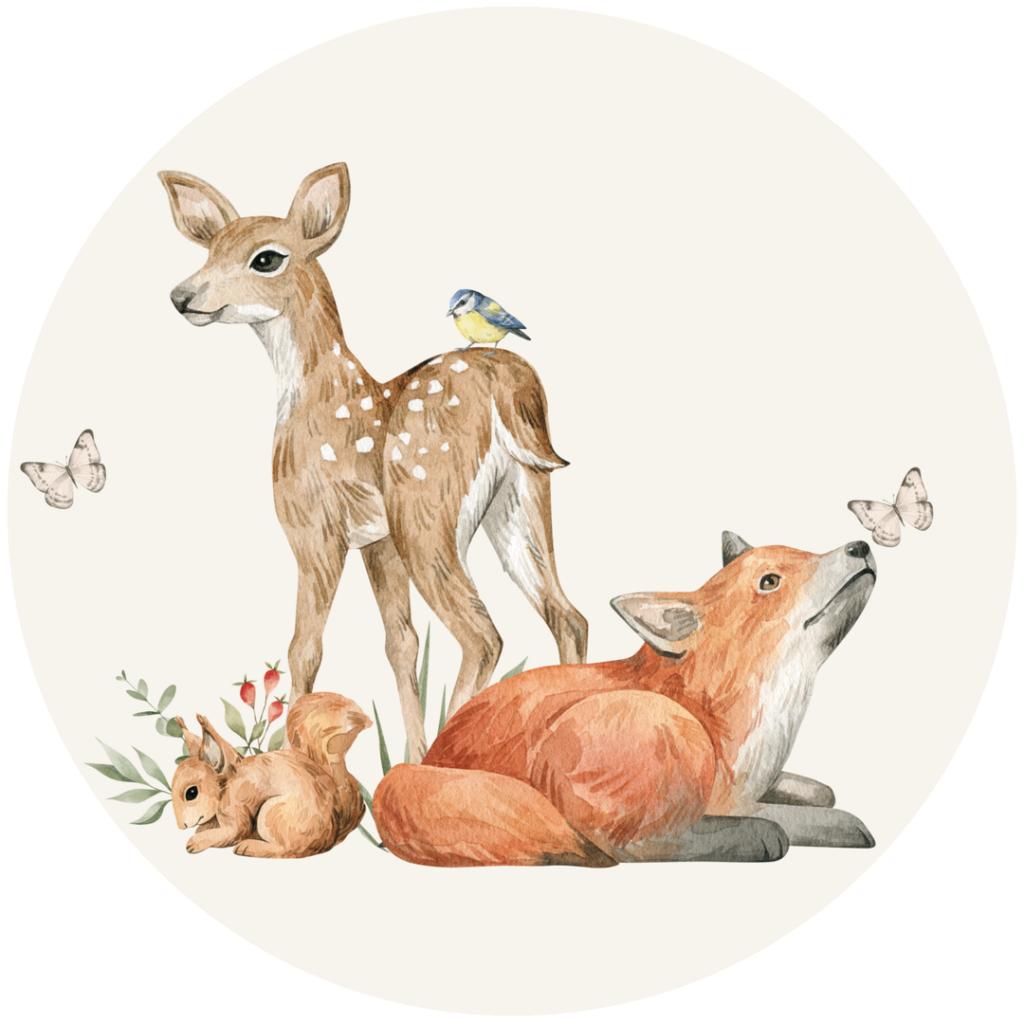 Muursticker Cirkel Forest Baby's Beige Designed4Kids, Designed4Kids, Nieuw, Ophalen of Verzenden, Designed4kids@live.nl