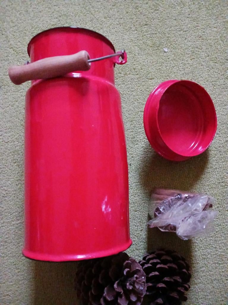 Rood Emaille Melkbus, Antiek en Kunst, Ophalen of Verzenden