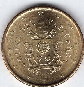 50 Eurocent Vaticaan 2019 UNC - Pauselijk Wapen, Verzenden, Vaticaanstad, 50 cent, Losse munt