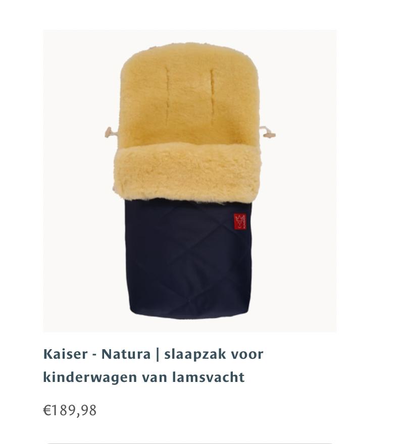 Kaiser Kinderwagen voetenzak medicinaal lamsvacht z.g.a.n., Kinderen en Baby's, Kinderwagens en Combinaties, Ophalen of Verzenden