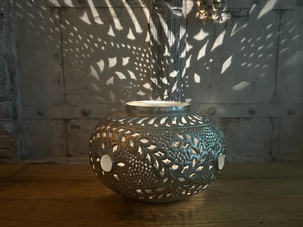 Riverdale filigrain windlicht XL, Ophalen of Verzenden, Metaal, Minder dan 25 cm