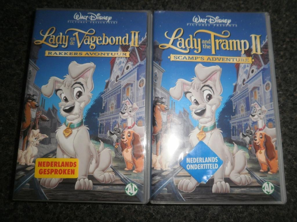 LADY & DE VAGEBOND Deel 2! Mooie Disney Tekenfilm Op VIDEO!, Cd's en Dvd's, VHS | Kinderen en Jeugd, Tekenfilm, Alle leeftijden