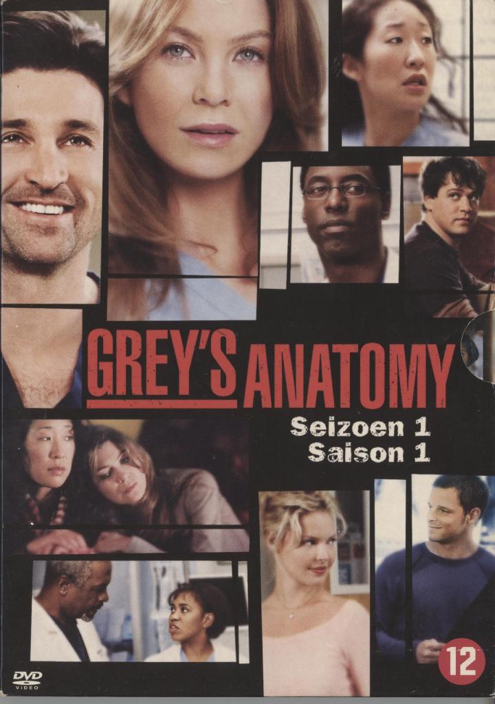 60) Grey's Anatomy, seiz. 1, afl. 1 t/m 9 (2 disc), Vanaf 12 jaar, Ophalen of Verzenden, Zo goed als nieuw, Drama