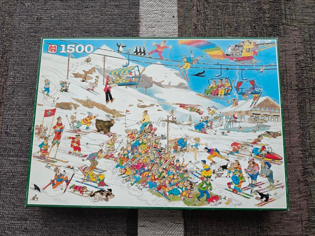 Jan van Haasteren 'Wintersport' 1500 stukjes, Ophalen, 500 t/m 1500 stukjes, Zo goed als nieuw