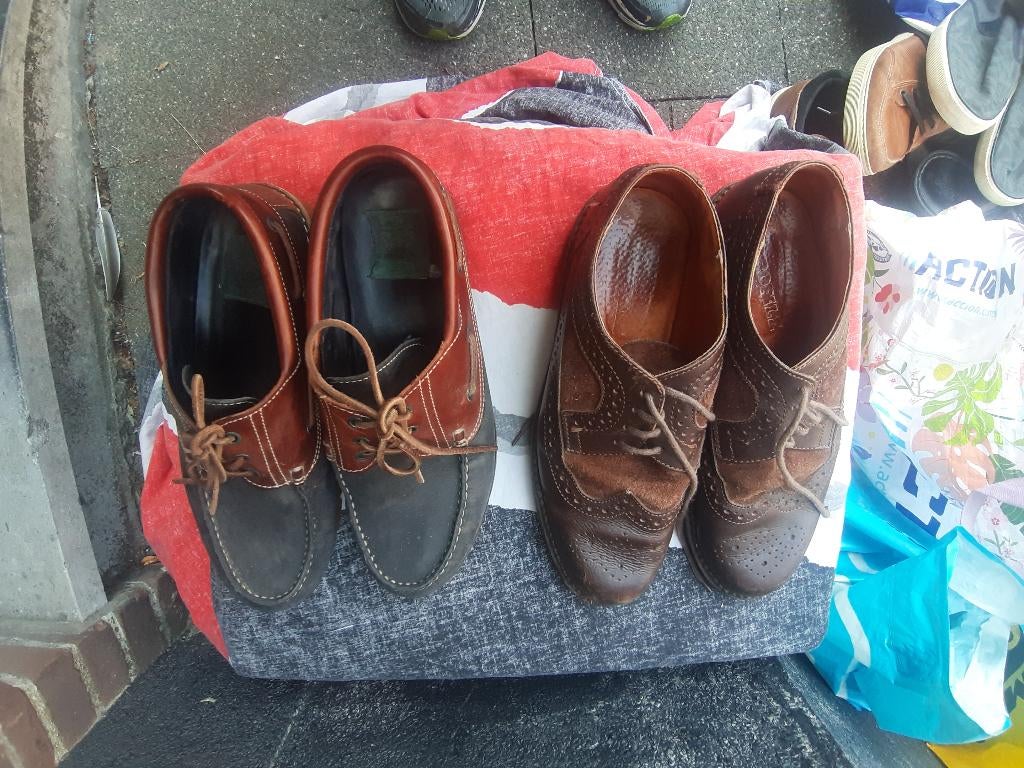 Heren schoenen, maten 44 en 45, topkwaliteit, bruin. Montrex, Ophalen, Bruin, Montrex shoes, Sneakers of Gympen