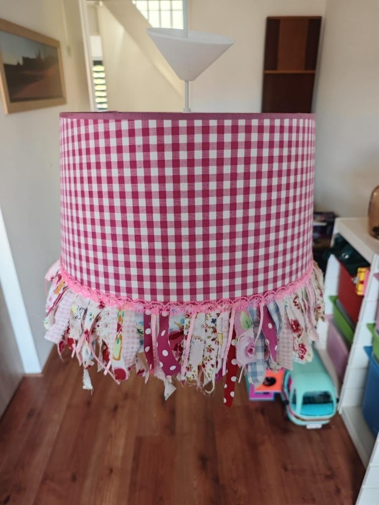 Juul Design Hanglamp met franjes, Ophalen of Verzenden, Gebruikt, Stof, Minder dan 50 cm
