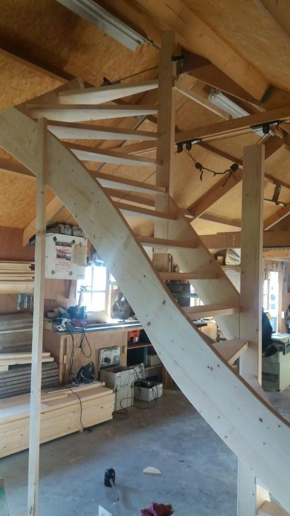 houten trap met of zonder half/kwartslag, vuren houten trap, Ophalen, Nieuw