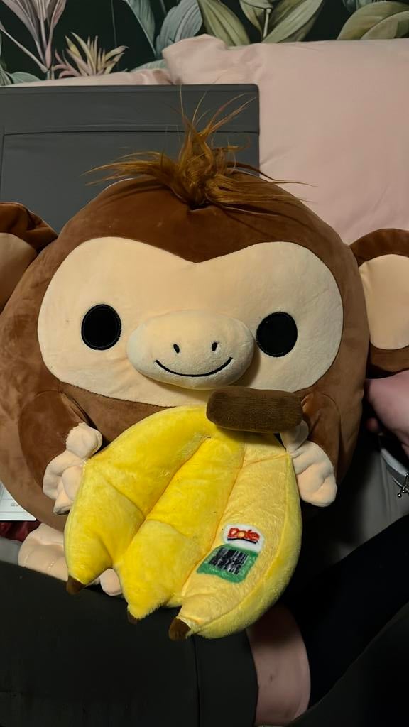 Zachte snackles knuffel aap met bananen, Ophalen of Verzenden, Zo goed als nieuw, Overige typen