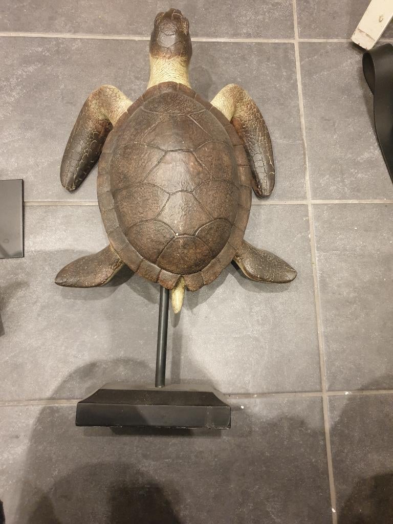 groot beeld zeeschildpad op staander schildpad nep nieuw, Verzamelen, Ophalen of Verzenden, Nieuw, Dier