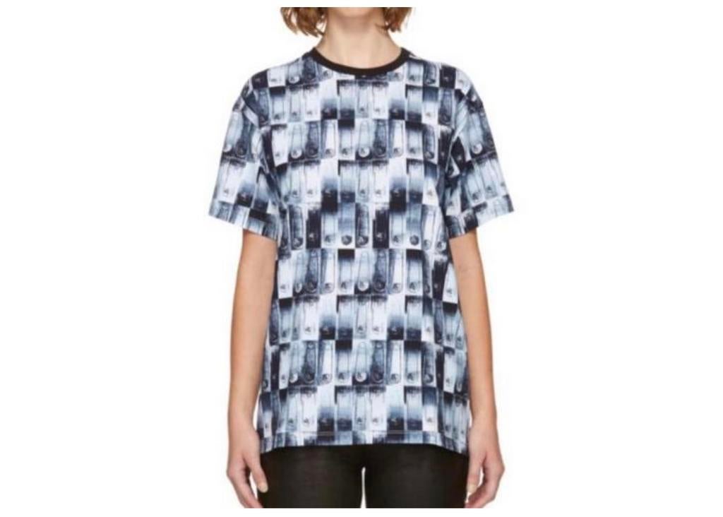 VERSACE Versus Safety Pin Photocopy T-Shirt - Nieuw maat L, Maat 52/54 (L), Blauw, Nieuw, Ophalen of Verzenden