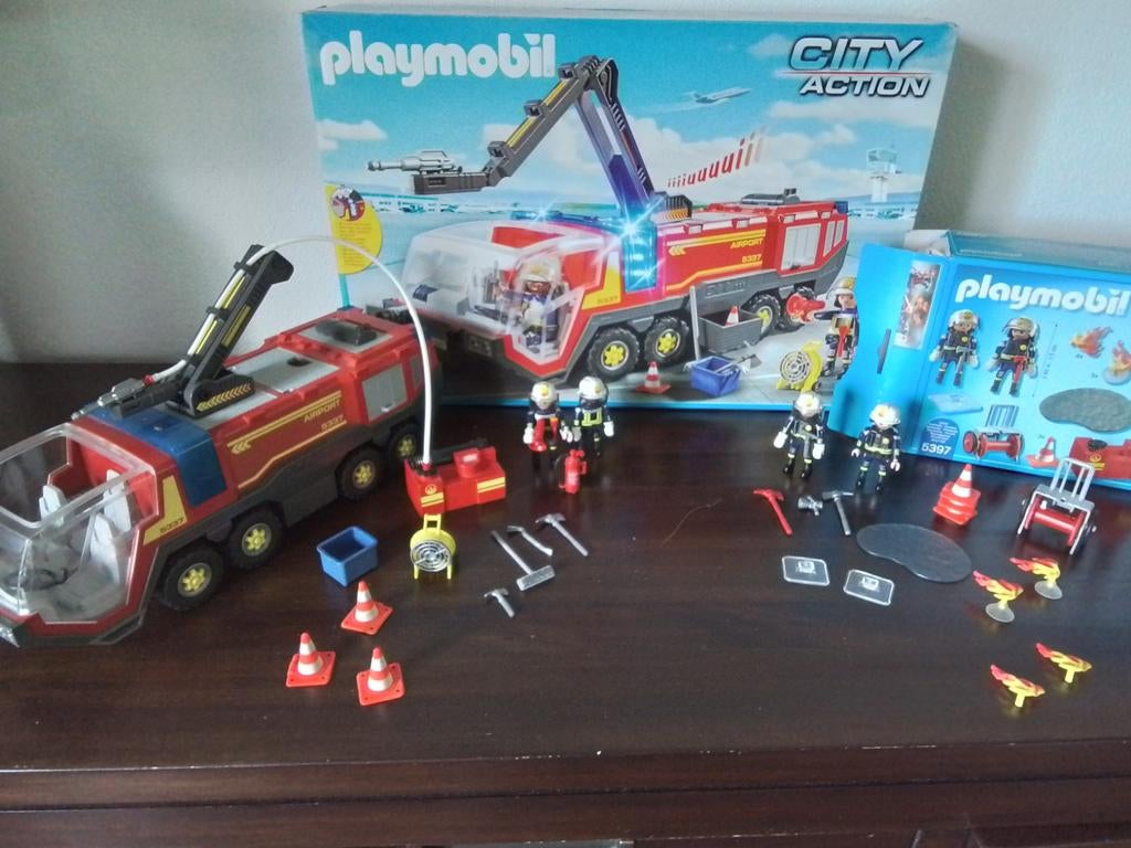 Playmobil Brandweerauto - 5337 en 5397, Ophalen, Gebruikt, Complete set