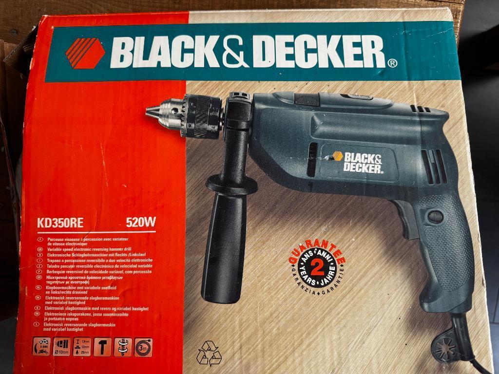 Klopboor Black&Decker, Boormachine, Ophalen of Verzenden, Zo goed als nieuw, Variabele snelheid