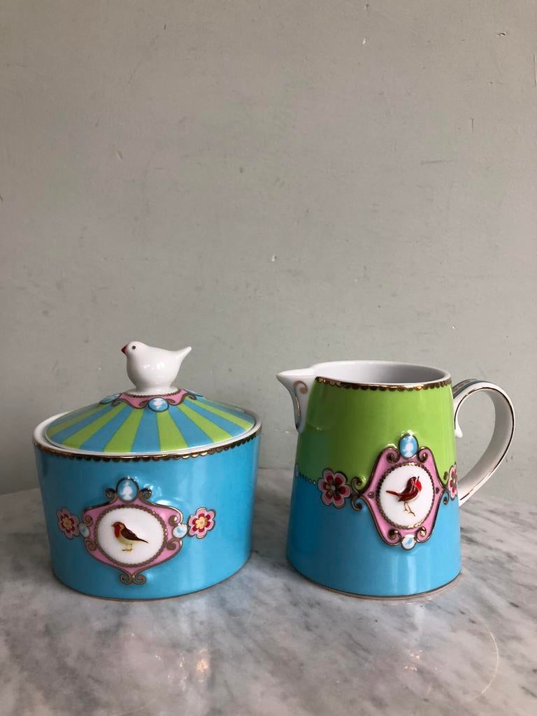 Nieuw Pip Studio Love birds, suikerpot met deksel en melkkan, Overige typen, Nieuw, Ophalen of Verzenden, Overige stijlen