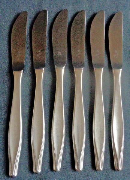 WMF 90 Brussel 5500 6x Verzilverd Diner Mes 21,7cm