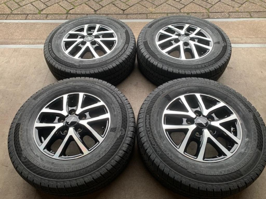 NIEUWE FIAT DUCATO/MAXI/CAMPER VELGEN + 4S BANDEN 225 75 R16, Bestelwagen, 16 inch, ., Banden en Velgen
