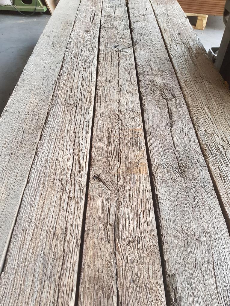 eiken wagonplanken eiken wagondelen oud hout eiken planken, Ophalen, Gebruikt, 25 tot 50 mm, Eiken