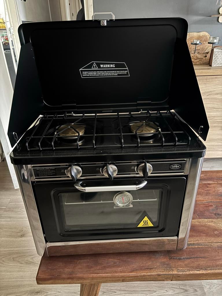 2-pits gasoven/fornuis 30mbar- Ideaal voor camping!, Ophalen of Verzenden, Gebruikt
