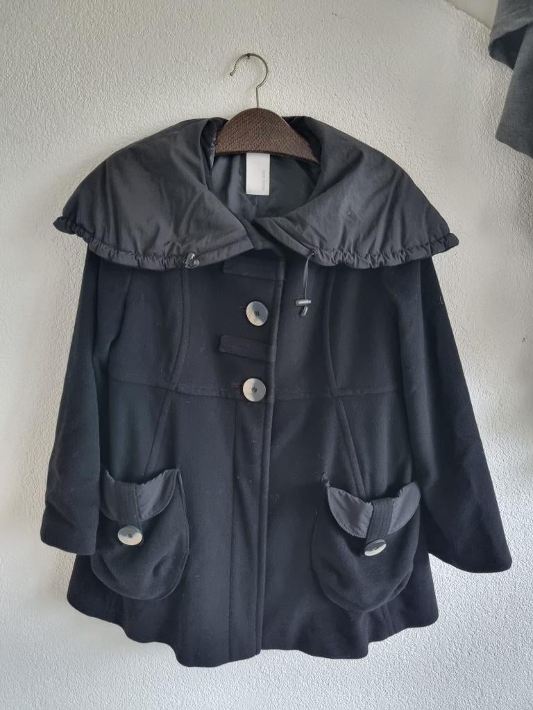 dames winterjas Erich Fend maat 40, Maat 38/40 (M), Zwart, Ophalen of Verzenden, Gedragen