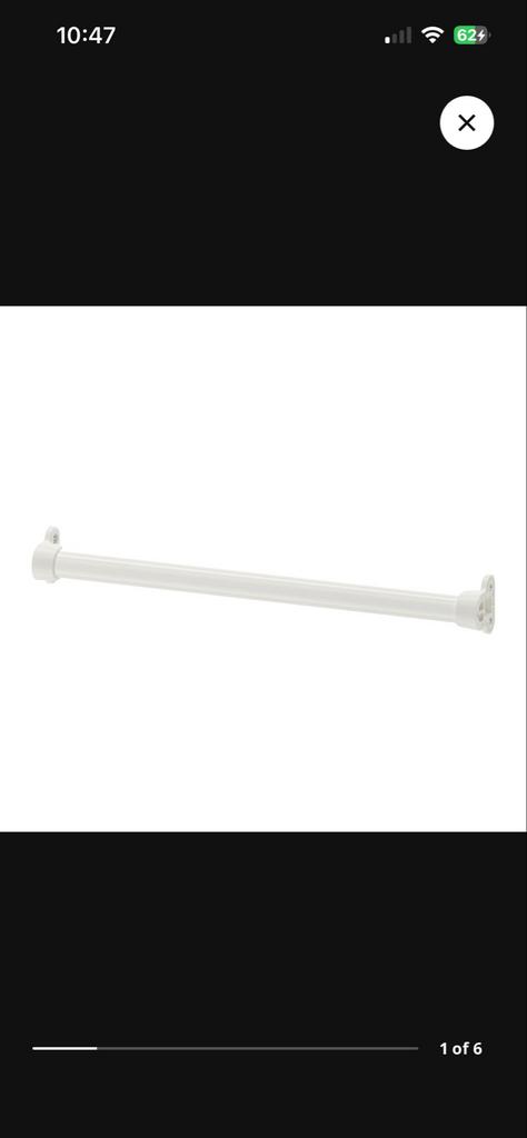 IKEA Komplement kledingroede - 50 cm, Ophalen, 50 tot 100 cm, Zo goed als nieuw, Minder dan 25 cm