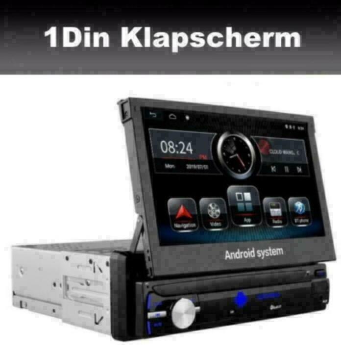 1din radio navigatie android 9.0 wifi dab  bluetooth carplay, Auto diversen, Autoradio's, Ophalen of Verzenden, Nieuw