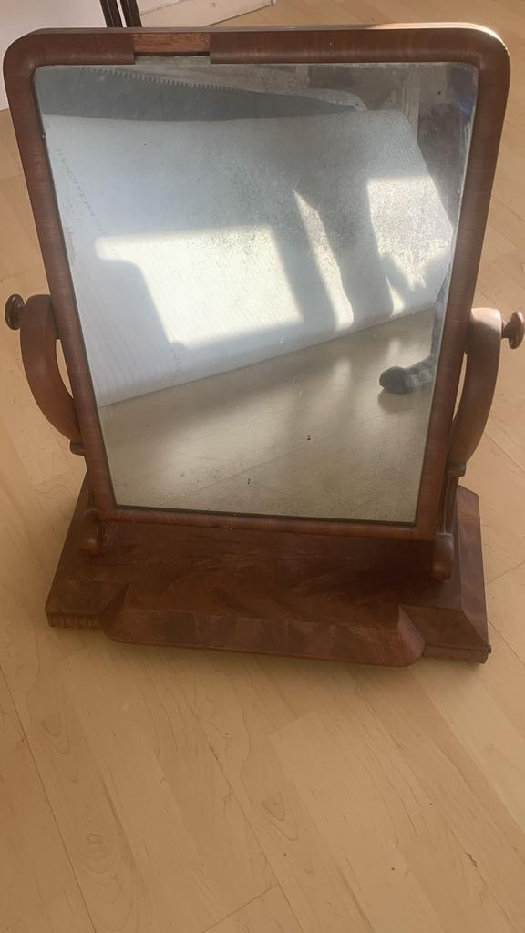 Stijlvolle antieke engelse kapspiegel | spiegel kantelbaar, Ophalen of Verzenden, Rechthoekig, Minder dan 50 cm, Minder dan 100 cm