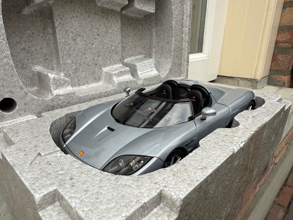 1:18 Koenigsegg CCX zilver Autoart Signature 79003, Auto, Autoart, Ophalen of Verzenden, Zo goed als nieuw