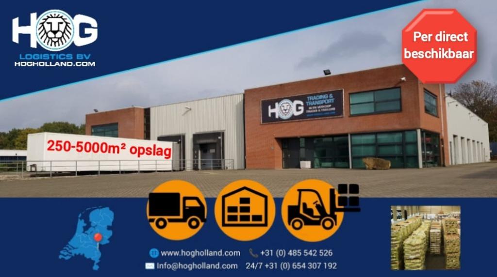 (Logistieke) OPSLAGRUIMTE beschikbaar, 5000 m², Huur, Opslag of Loods