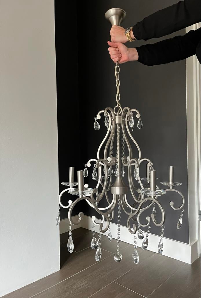 Elegante Chericoni Kroonluchter, Ophalen, Gebruikt, Glas
