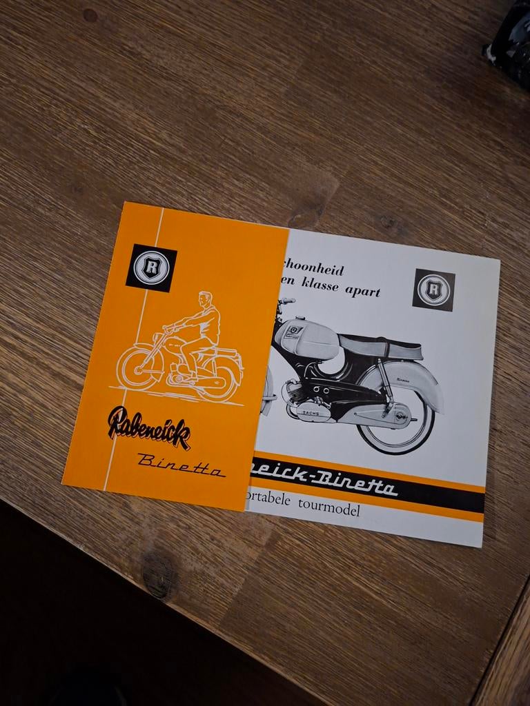 Folder rabeneick binetta bromfiets, Ophalen of Verzenden, Zo goed als nieuw