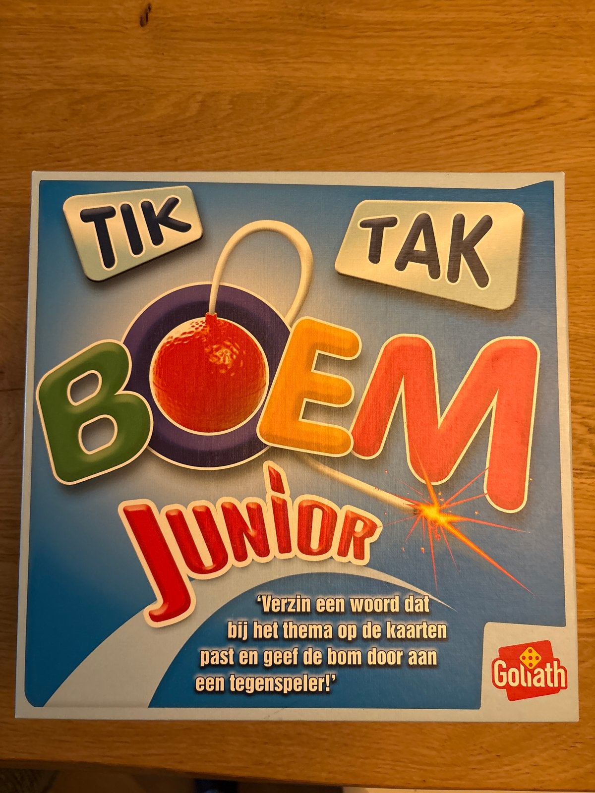 Tik Tak Boem Junior - Leuk gezelschapsspel!, Drie of vier spelers, Ophalen of Verzenden, Gebruikt