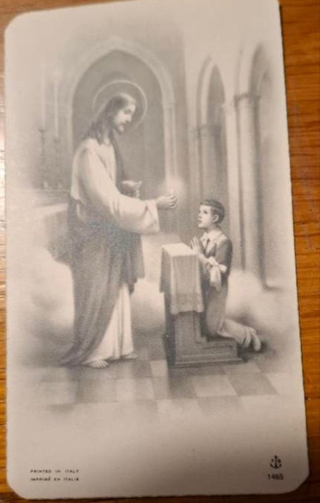 Authentiek Communieprentje Paul Janssen 1952, Ophalen of Verzenden, Gebruikt, Kaart of Prent