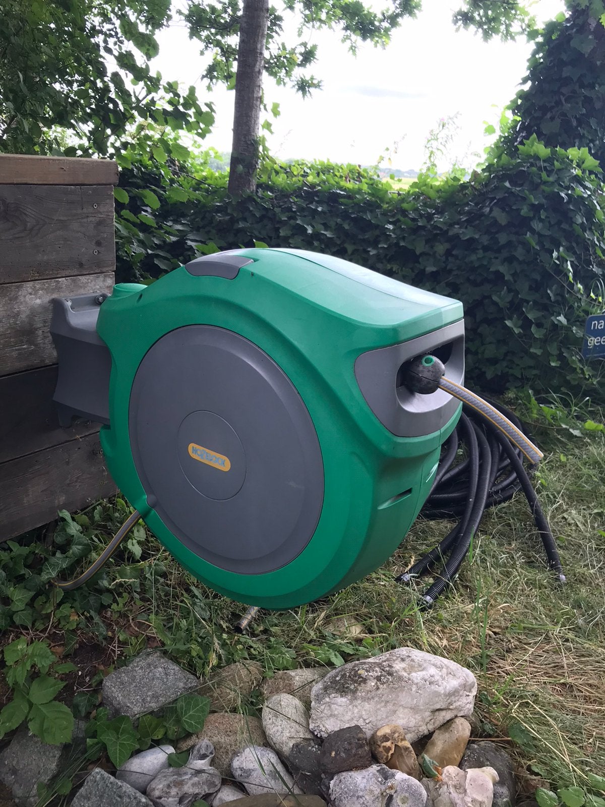 Hozelock tuinslang en haspel 25 m, Ophalen, Gebruikt, Tuinslang