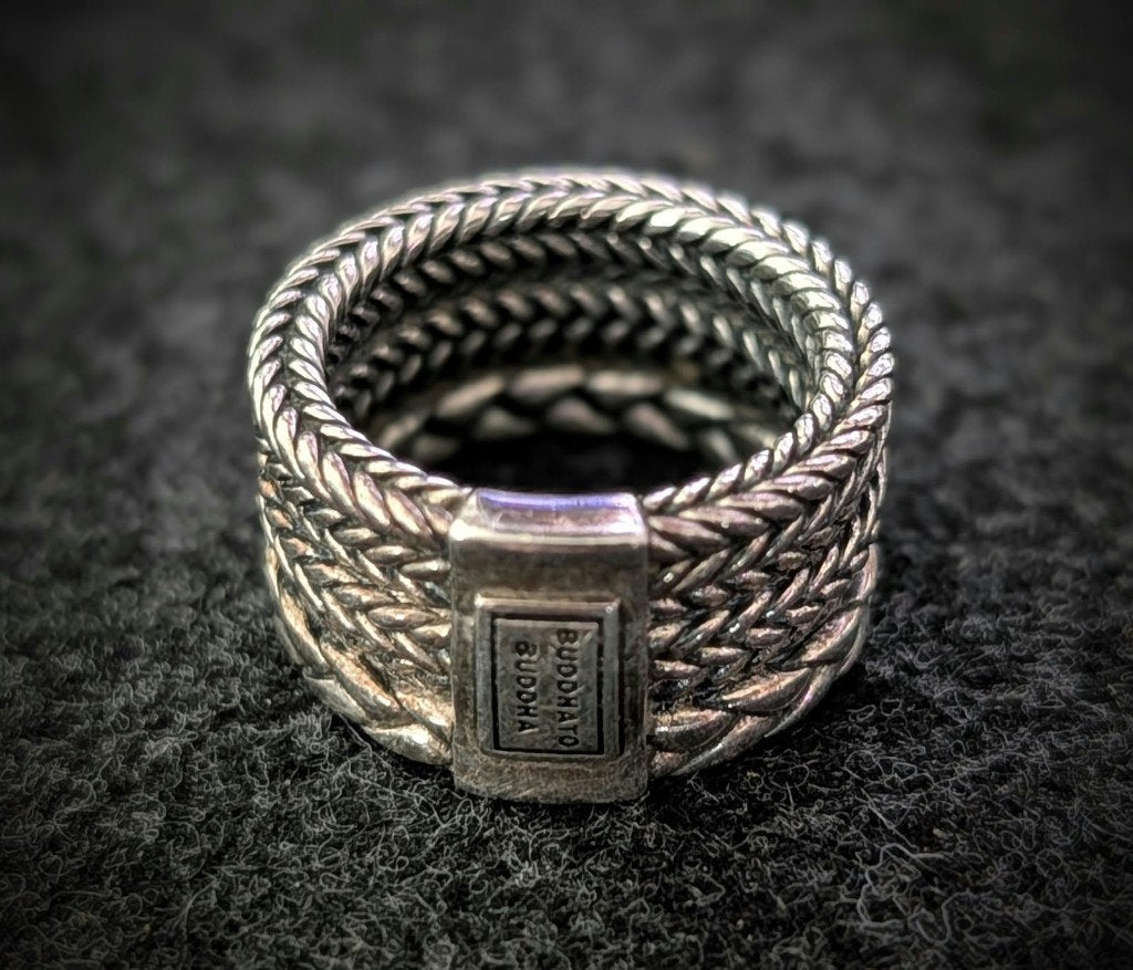 Buddha to Buddha Triple Mini ring maat 17, Ophalen of Verzenden, Zo goed als nieuw, 17 tot 18, Dame of Heer